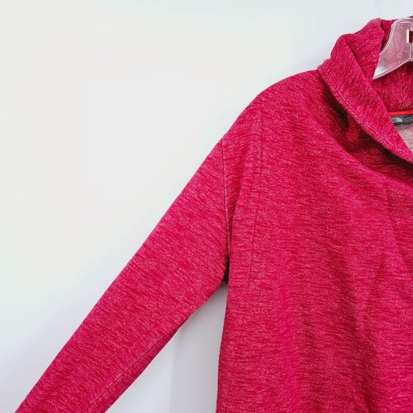 The North Face Fallsgrove Wrap Sweater Toggle Cardigan S Heathered Red Cotton - Picture 3 of 13
